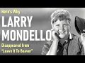 The SURPRISING Reason Why LARRY MONDELLO Disappeared from Leave It To Beaver