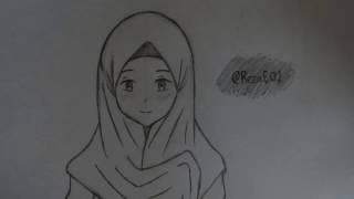 How to Draw Anime Muslimah Girl | Part 1 ~ Sketching How to Draw Anime Muslimah Girl | Part 1 ~ Sketching