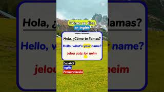 Famous Cómo se dice "HOLA, ¿CÓMO TE LLAMAS?" en inglés 🇺🇲🤔... #ingles #english #learnenglish Profile