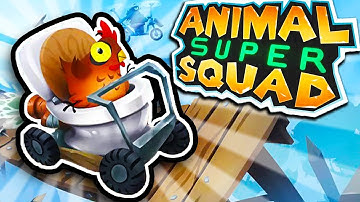 CHICKEN DRIVING A TOILET! 🐓 Animal Super Squad Gameplay #1 🌟