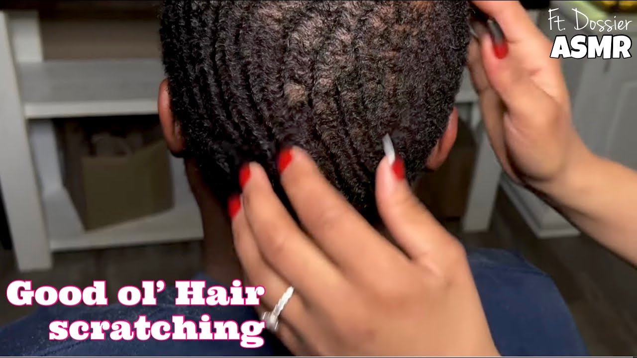 ASMR~ tingliest scalp scratching on a rainy night ft Dossier