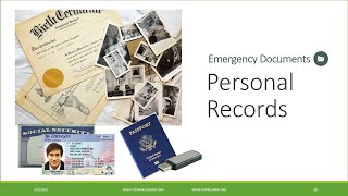 Emergency Document Kit - Be Ready Evacuation Planning Workshop Part 2