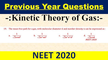 The mean free path for a gas, with molecular diameter d and number density n can be expressed as :