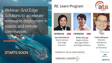Webinar: Grid Edge Solutions to accelerate renewable deployment in islands and remote communities