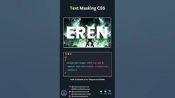 (Save it 🖼️) Text Masking.  #coding