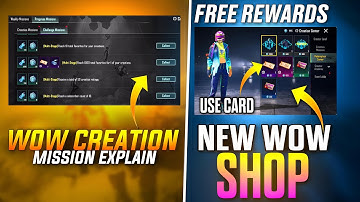 Wow Creation Missions Explain | New Wow Shop Free Outfit | How to Use  Creation Permotion Card Wow