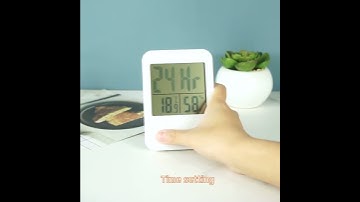 Touch Key LCD Clock with Thermometer and Hygrometer ET652F