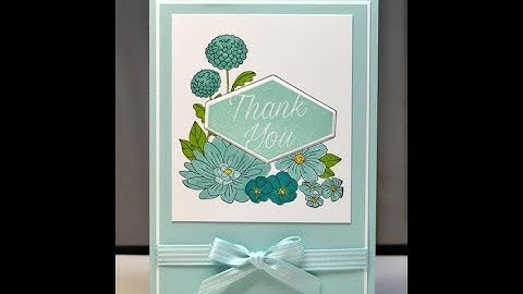 No.402 Accented Blooms Thank You Card UK Stampin