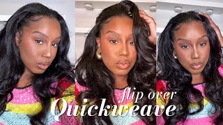 *DETAILED* FLIP OVER QUICKWEAVE FROM START TO FINISH | NADULA HAIR