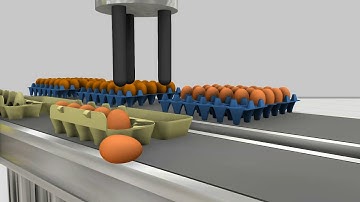 Visual Components - Picking Fresh Eggs with Soft Gripper