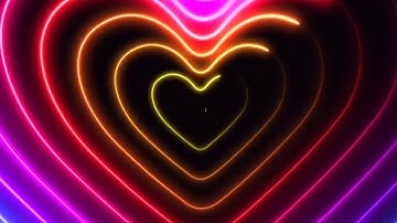 Neon Heart Shaped Loop Motion Background/Neon Heart Template Avee Player/Lighting/Lighting Border