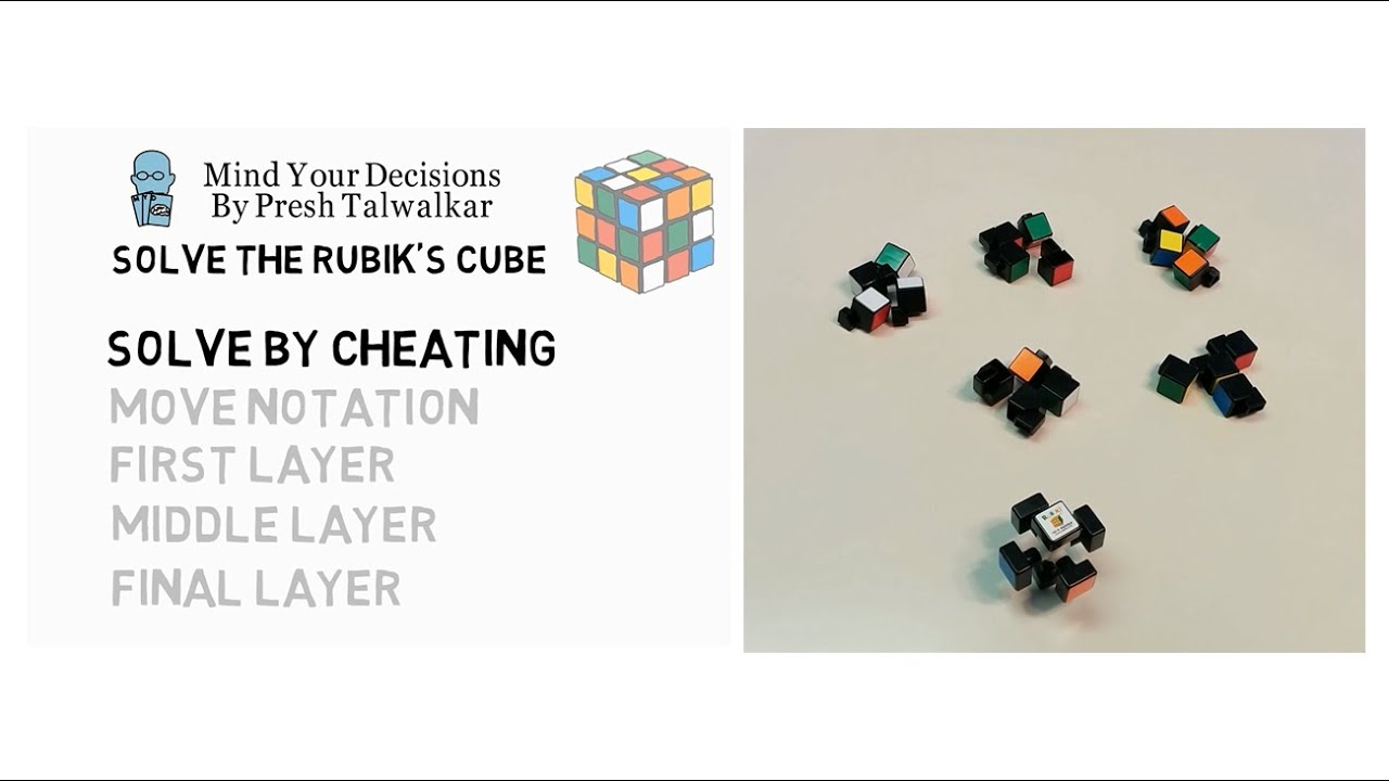 Taking Apart A Rubik's Cube And Re-assembling It - Part 1 Solving The Cube