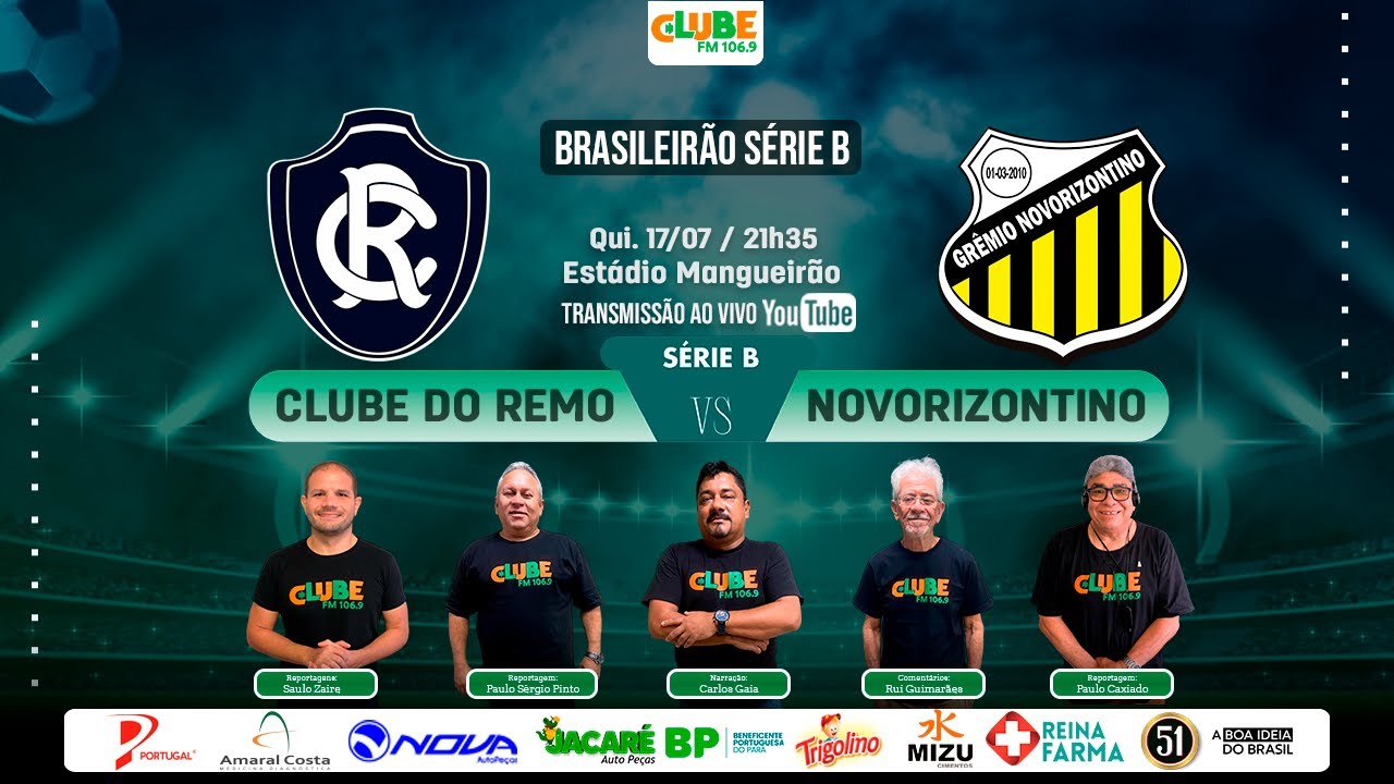 AO VIVO CLUBE DO REMO X NOVORIZONTINO | 17º RODADA | BRASILEIRÃO SÉRIE ...