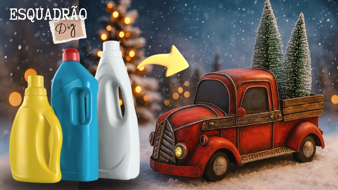 TRANSFORME GARRAFAS PLÁSTICAS em DECORAÇÃO DE NATAL | Esquadrão Diy | Natal Sustentável