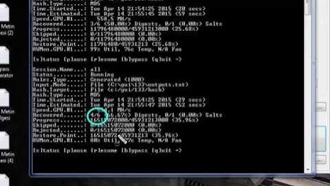 2-3 DAKİKADA CUDA HASHCAT İLE MD5 CRACK