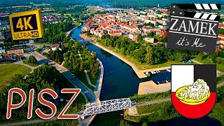 🇵🇱 Pisz, Mazury, rzeka Pisa, jezioro Roś, Poland drone 4K Aerial footage