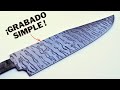 como hacer FALSO DAMASCO // GRABADO de METALES SIMPLE!!