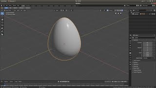 Blender 2.80 Tutorial: How To Convert A Sphere To An Egg Shape. screenshot 4