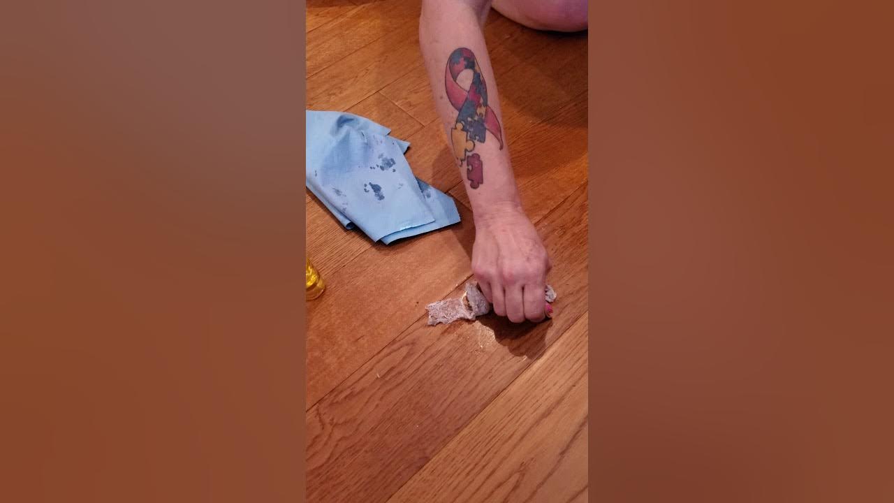 easy-way-to-remove-double-sided-tape-residue-from-hardwood-floors-youtube