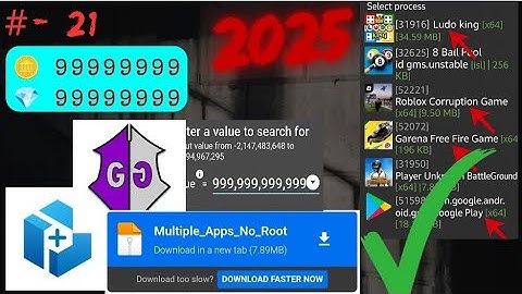 #- 21 Android 14,15,16,17 Gameguardian full tutorial with Multiple apps no root 