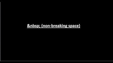 what is  non-breaking space ?