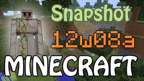 Minecraft - Snapshot 12w08a - Iron Golem, Upside-Down Stairs, & More in 41 seconds.