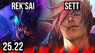 REK'SAI vs SETT (TOP) | 700+ games, Dominating | EUW Master | 25.22
