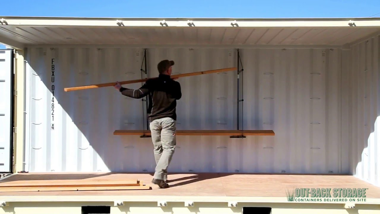how to install shelves in a shipping container the easy
