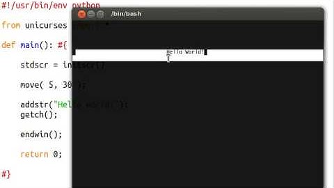 Python [curses] 02 The Move Function