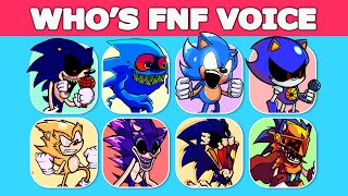 FNF - Guess Character by Their VOICE  | Sonic EXE, Fleetway Sonic, Sonic Beast, Sonic Fake...