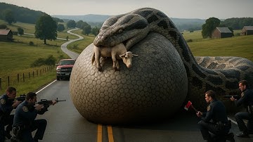 Fearless Heroes Take On Giant Python to Save Cow in Dramatic Rescue 🐍🔥