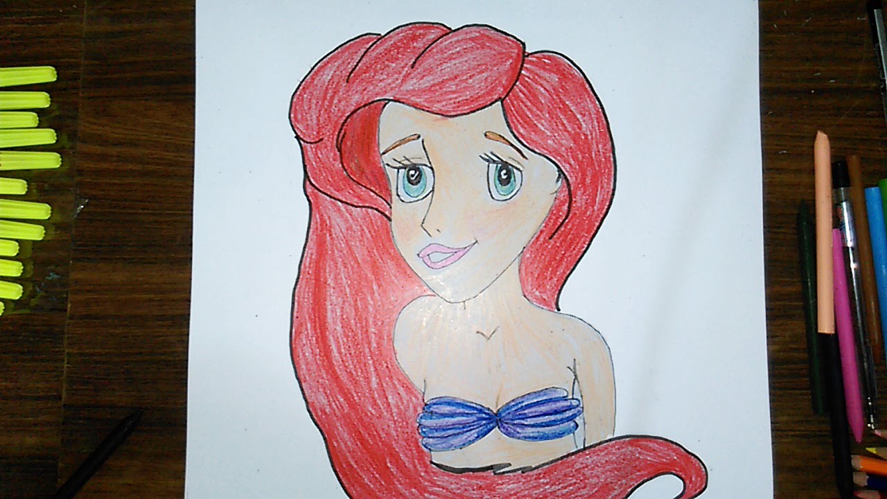 How to draw Ariel - The Little Mermaid? (Step by Step for ...