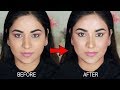 How to SLIM YOUR FACE INSTANTLY with makeup! Contour, Highlight, Bronzer and Blush Tutorial