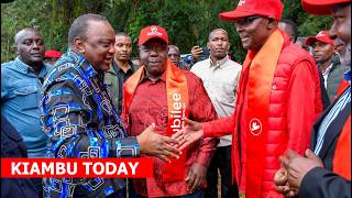 Watch how former pres. Uhuru Kenyatta landed in Kiambu to Jubilee party leaders & United opposition