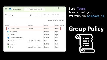 Group Policy: Stop Teams from running on startup in Windows