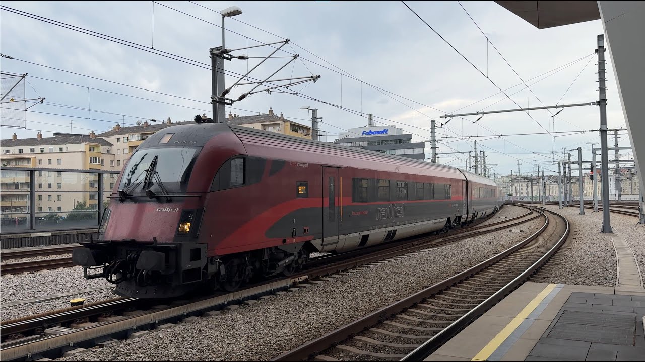 Trains at Vienna Main Station (Wien Hauptbahnhof) | ÖBB Railjet, Nightjet & Regional Action
