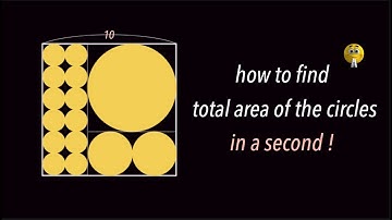 how to find the total area of circles in a second!
