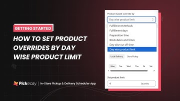 How to set product override by day wise product limit | Pickeasy User Guide