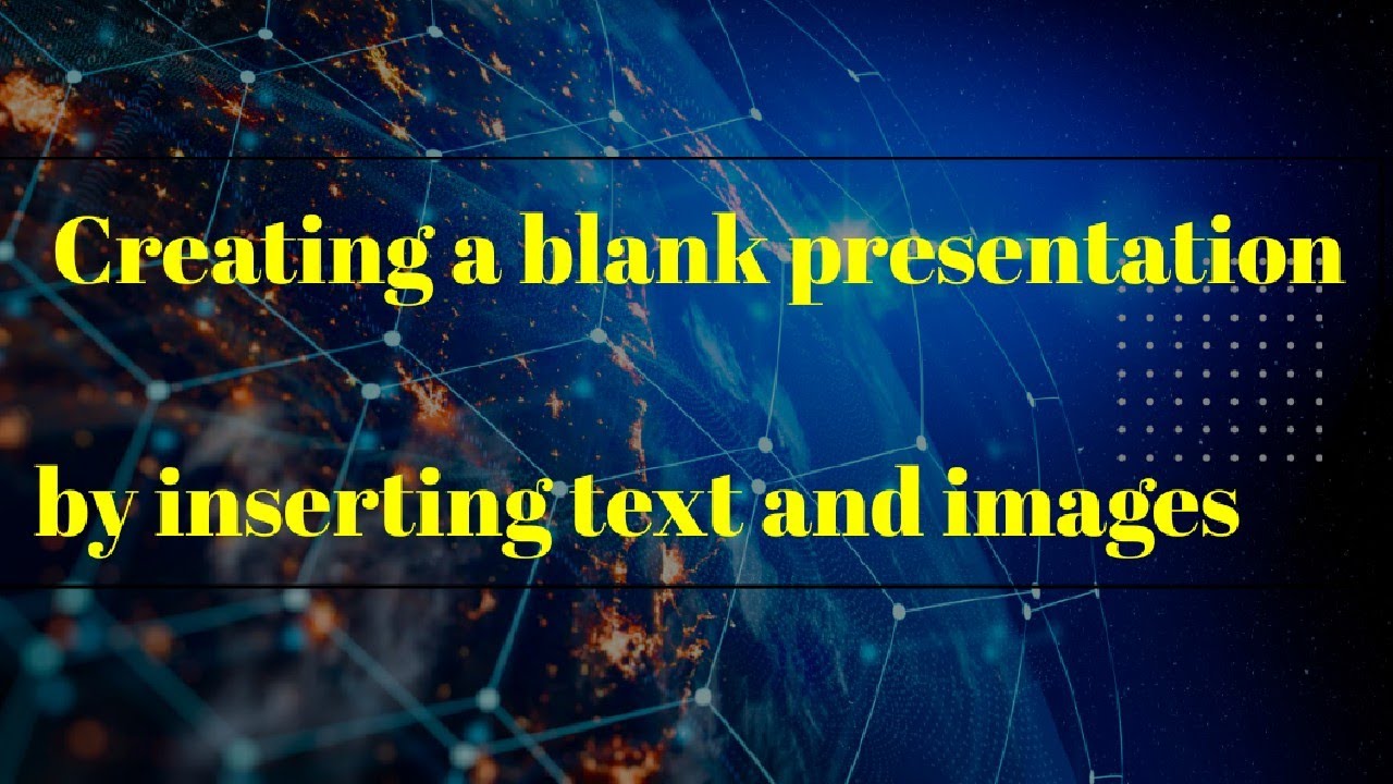 what does blank presentation mean