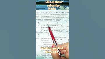 Maths formation of the greatest and the smallest number #maths #shorts @Miraya.Academy