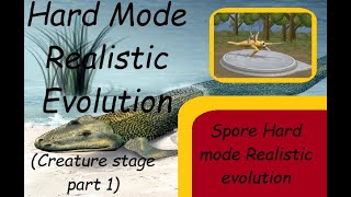 Spore Realistic Evolution | Hard mode Creature stage part 1 Going on Land