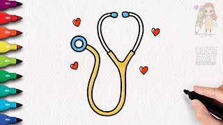 How to Draw Stethoscope Easy for Kids