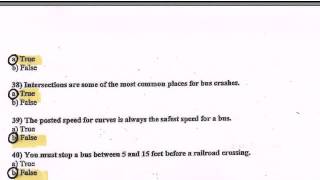 CDL Transporting Passengers Practice Test Q 26 to 50
