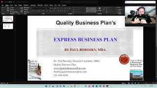 Express Business Plan Sample by Paul Borosky, MBA.