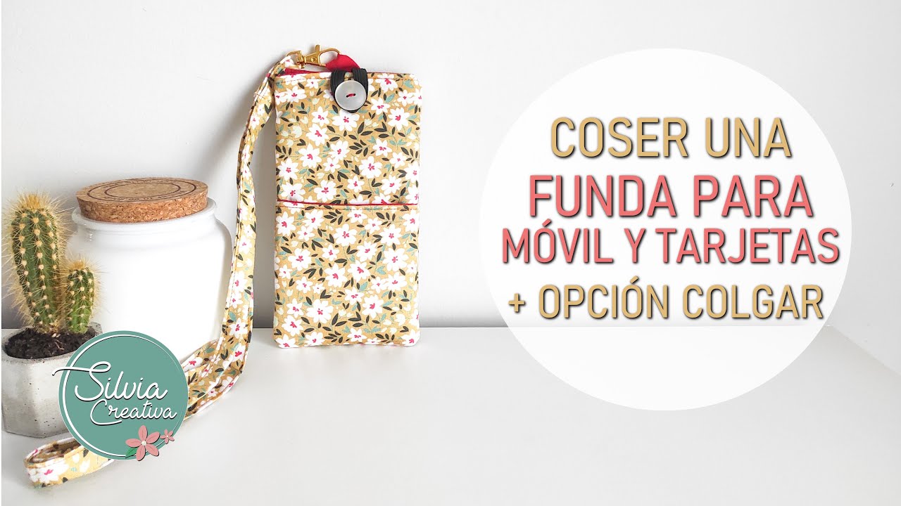 Coser una FUNDA PARA MÓVIL y TARJETAS + opción colgar, patrón gratuito 