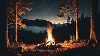 Mountain Retreat: Relaxing Music by the Lakeside Campfire