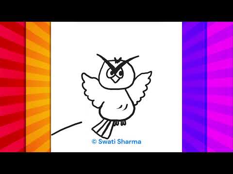 How to Draw an Angry Owl in 2 Minutes - Expressive Art for All Ages 🦉⏱️