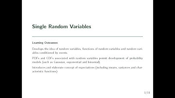 Module 1: Single Random Variables