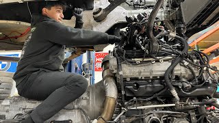 Previous shop ruined this S63 (engine removal and teardown)