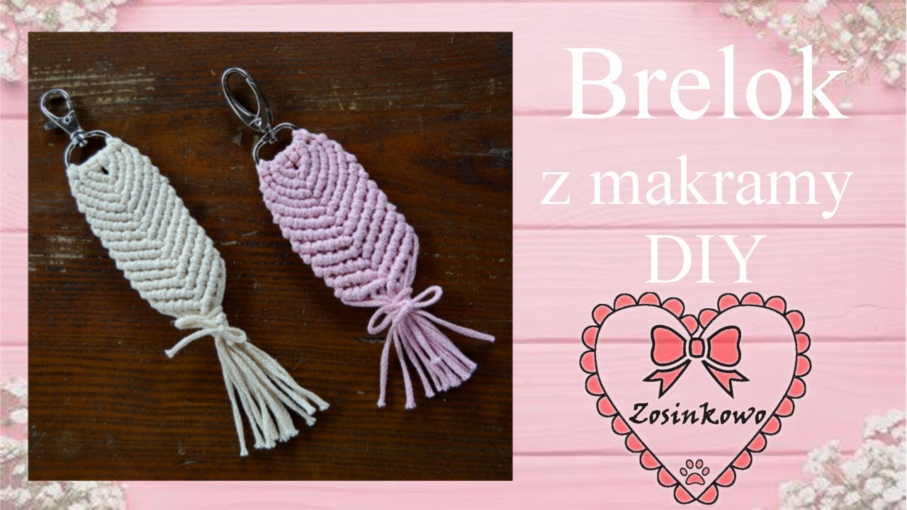 Jak Zrobić Kukiełkę Z Drewnianej łyżki Brelok z makramy DIY (Macrame key chain) - YouTube